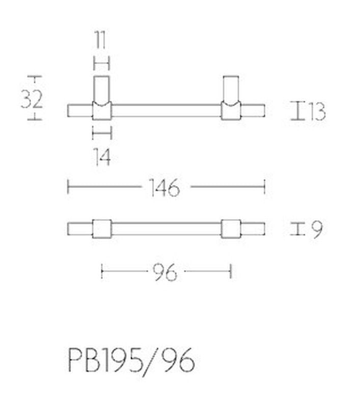 Agarrador Formani PB195/96 Piet Boon A2724 96mm 1