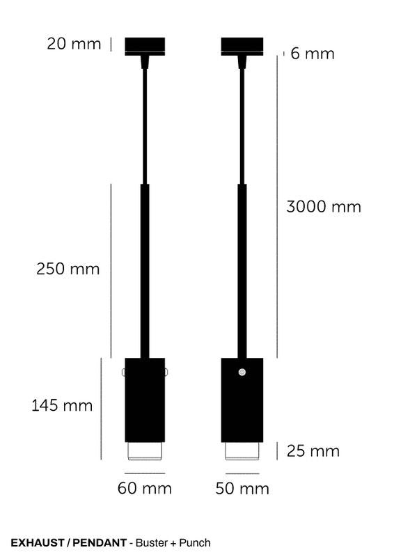 Aplique colgante Exhaust/Pendant de Buster & Punch RBB-21696/RBB-17695 EE4504 3