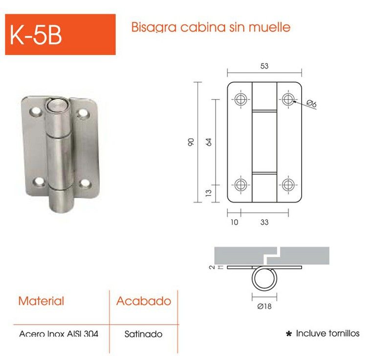 Bisagra K-5B GDK BO9000IM90 2