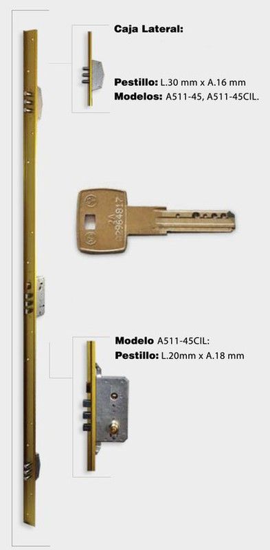 Cerradura antipalanca cilindro 511.45CIL Arcu CO5512 1