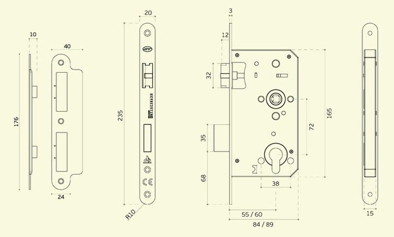 Cerradura seguridad IN.20.995.R  JNF CO0995 2