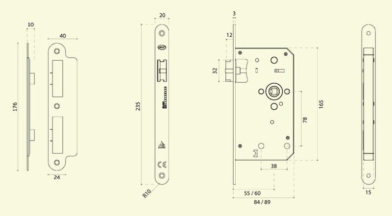 Cerradura seguridad paso IN.20.997.R JNF CO0997 2