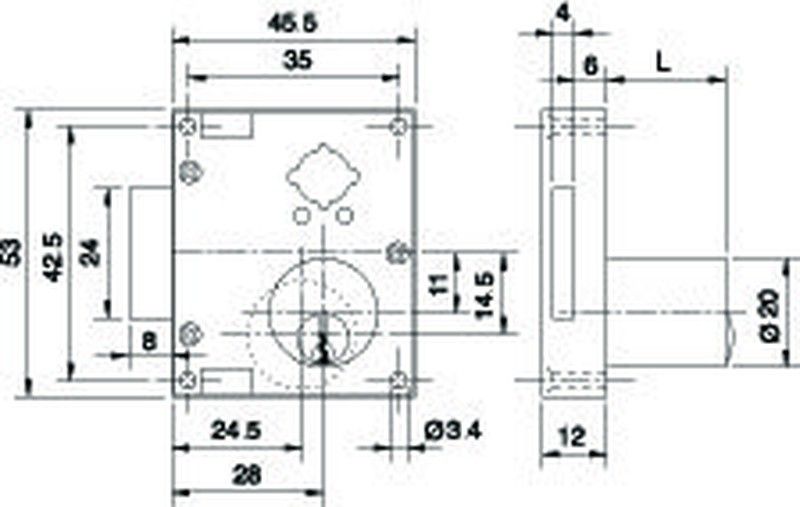 Cerradura sobreponer 902 Ojmar CM0902NS22 2