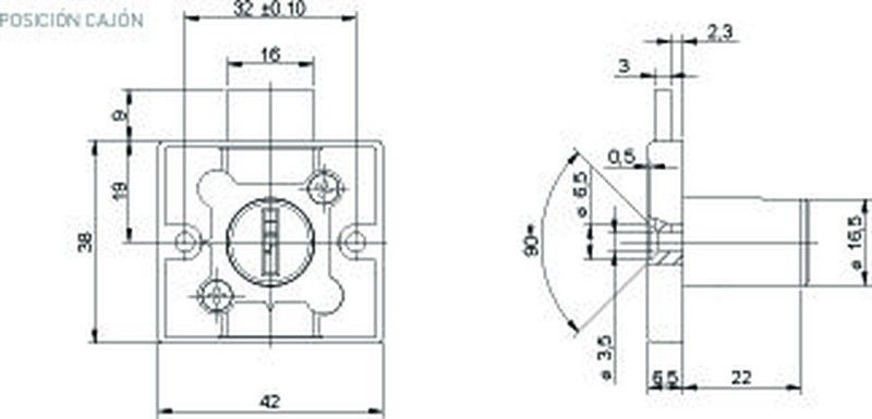 Cerradura sobreponer Ojmar CM0955ZNDC 2