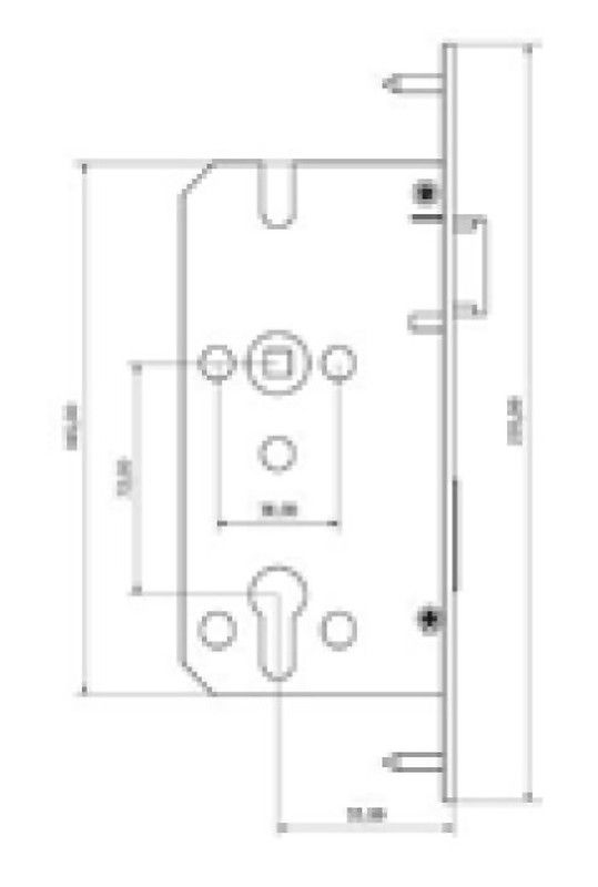 Cerradura unificada golpe y llave P75SCET GDK CO1180AI55 2