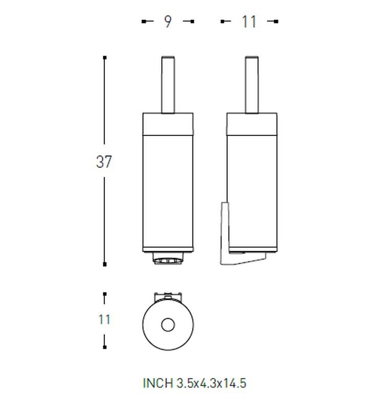 Escobillero de suelo o pared Logic 2499800 WC2172IM00 2