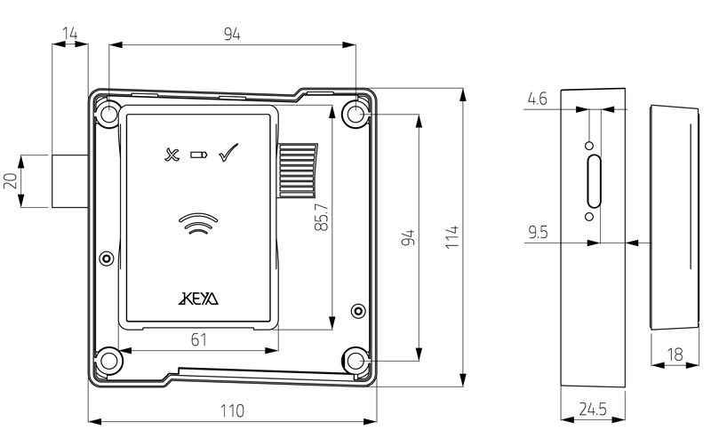 LECTOR DE PROXIMIDAD PARA TAQUILLAS TRONIC MIFARE DE KEYA 2