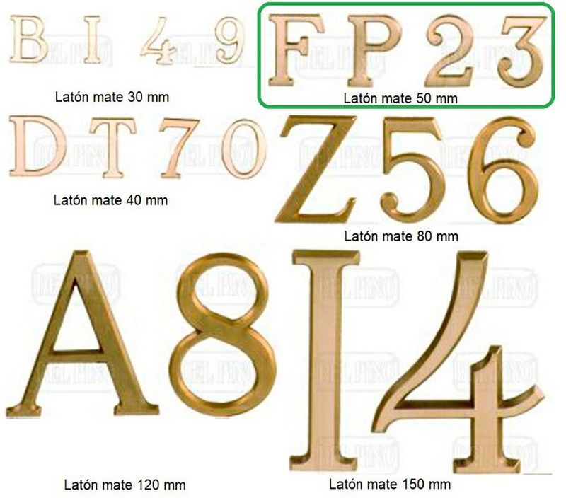 Letras y Números Esme 50mm Del Pino LN0001LM05