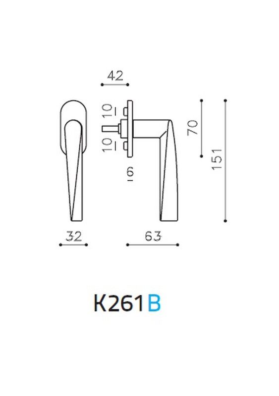 Mànec de ventilació K261B Dynamic Olivari 8