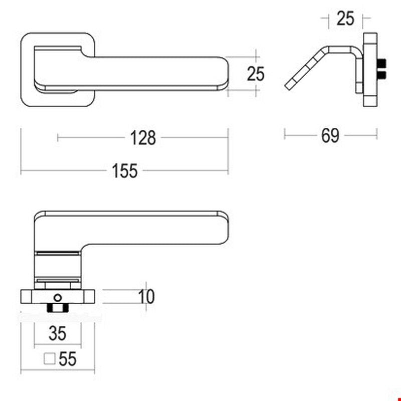 Quincalux MM0162 3 manivela 162 WING
