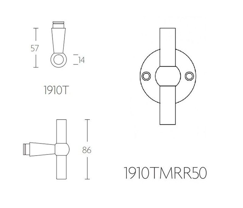 Manivela 1910TMRR Formani Timeless 1910TMRR50 2