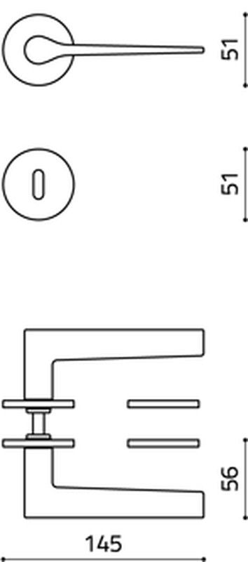 Manivela Olivari M106RSB8B LAMA L MM2106 2