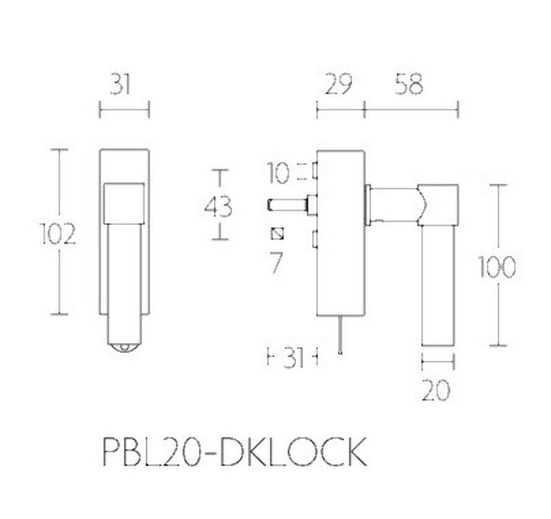 Manivela ventana Formani One Piet Boon MV2722 2