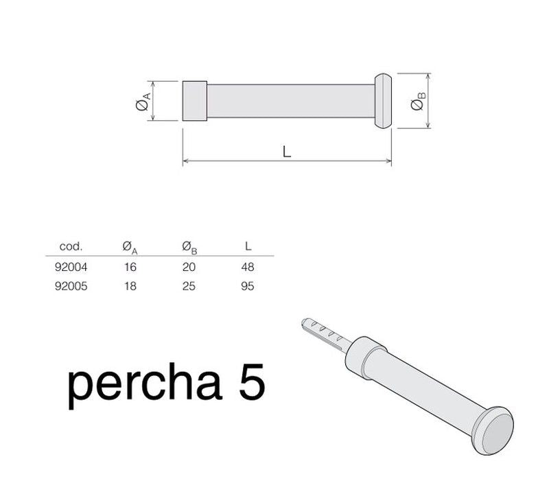 Percha cilíndrica 92004 Didheya VA0580AI00 3