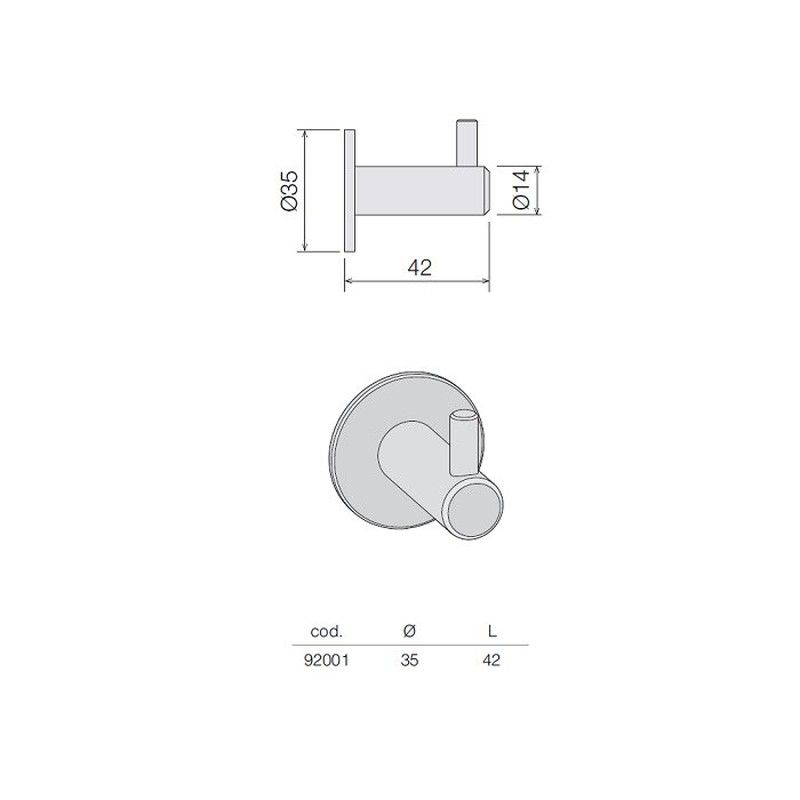 Percha cilíndrica VA0577NM00 2