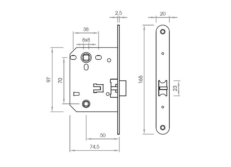 Picaporte P70S GDK CO1816 2