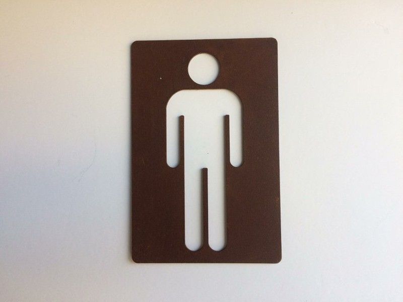 Placa para lavabo de caballeros 1