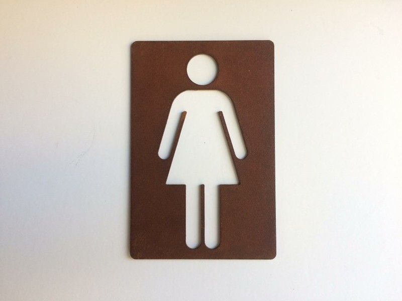 Placa para lavabo de señoras 1