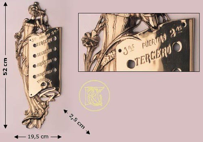 Placa timbre 9 puertas Señora LM9905LP09 2