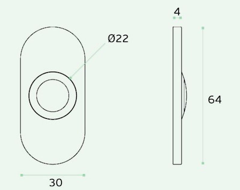 Placa timbre oval IN.24.202 JNF LM1202IM03 2