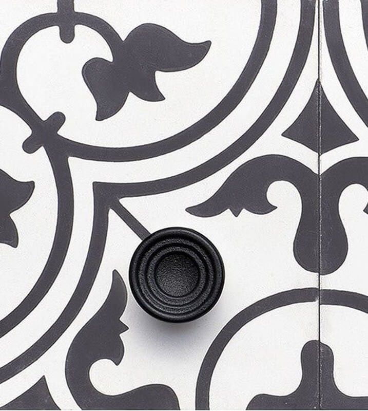 Pomo de hierro forjado Fleur 300030046-9005 Furnipart A3003HF45 6