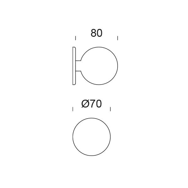 Pomo fijo SFERA de DND LP0749LP70 2