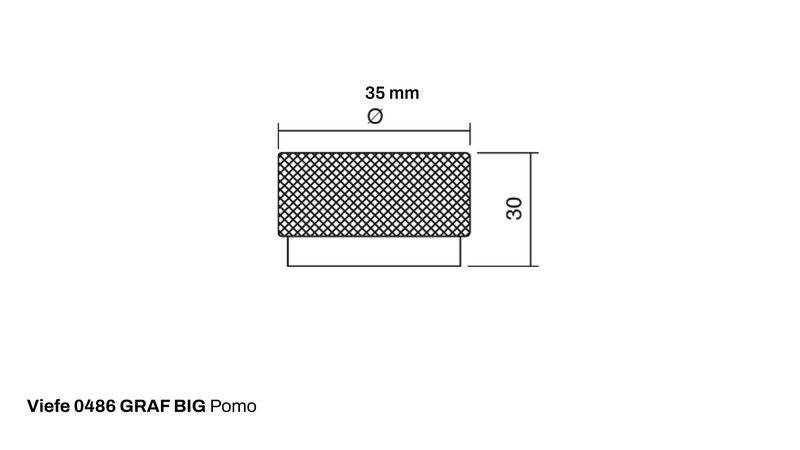 Pomo grafilado GRAF BIG de Viefe A4305 2