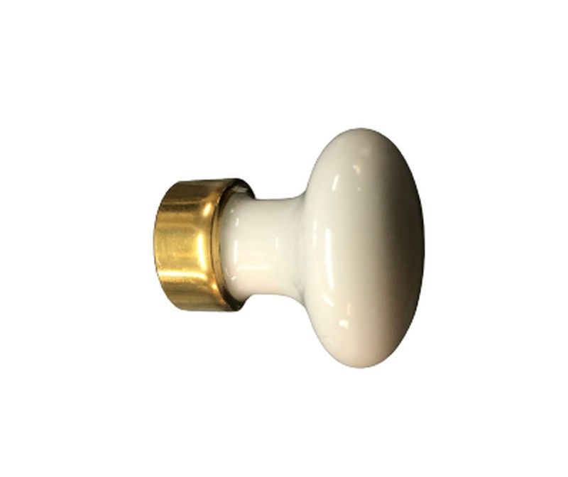 Pom de porcellana blanca base llautó A8058PB 3