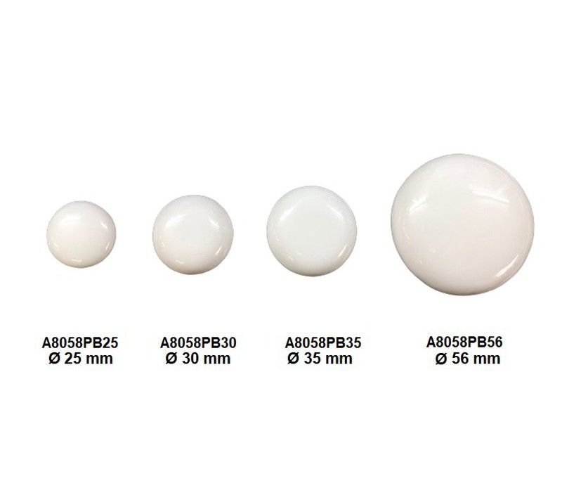 Pom de porcellana blanca base llautó A8058PB 4