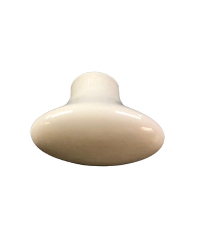 Pomo Merigous de forma oval de porcelana blanca para muebles de estilo clásico 1