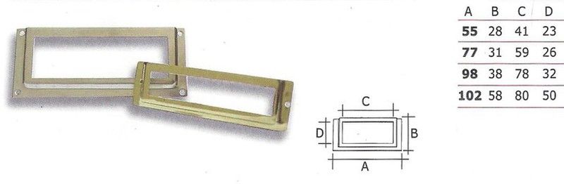 Portaetiquetas rectangular 077 AC4640 2