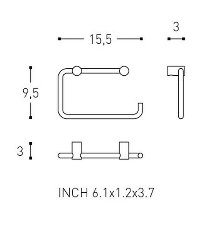 Portapapel toallero Logic 2260254 Cosmic WC2153CR00 2