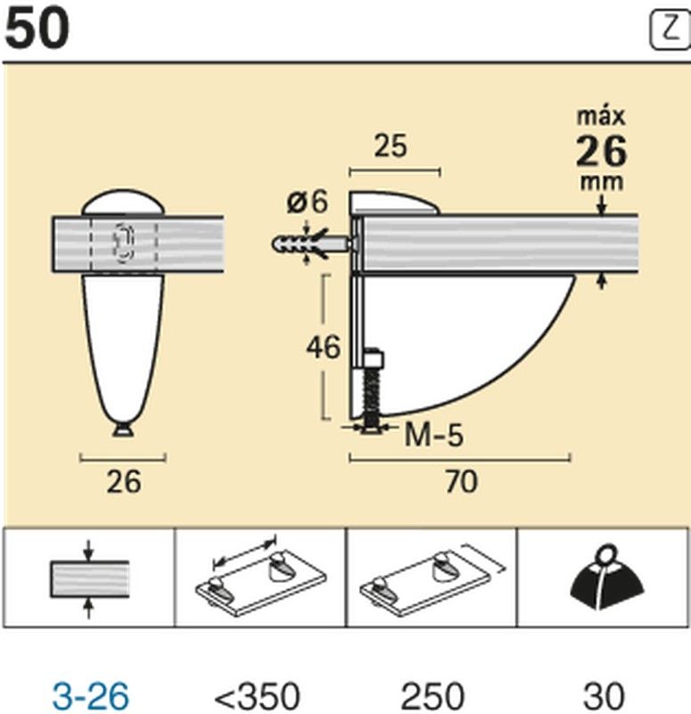 Soporte Pelicano 30kg 50 Reunion Industrial SM2431PL00 2