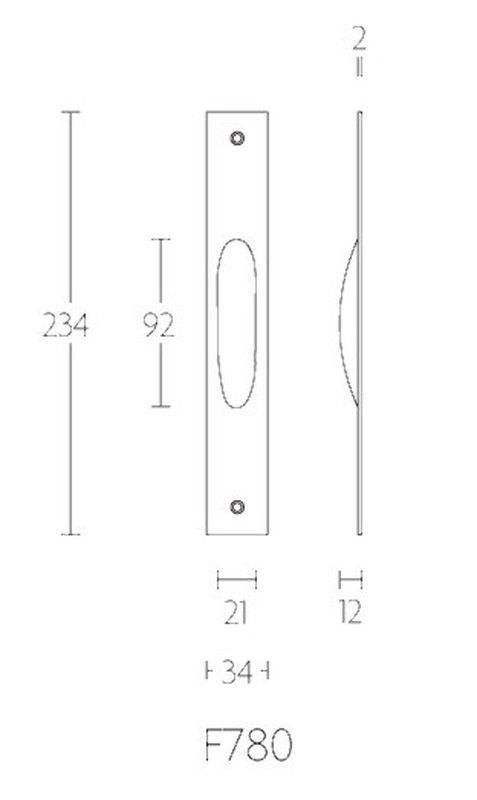 Tirador encastat Formani Timeless AC0870NS00 2