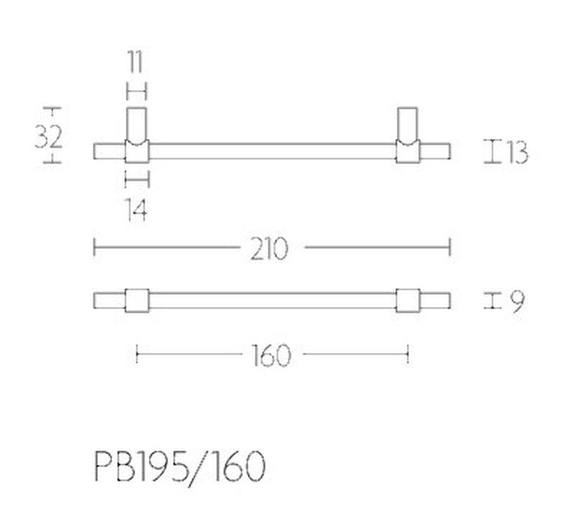 Tirador Formani PB195/160 Piet Boon A2724 160mm 2