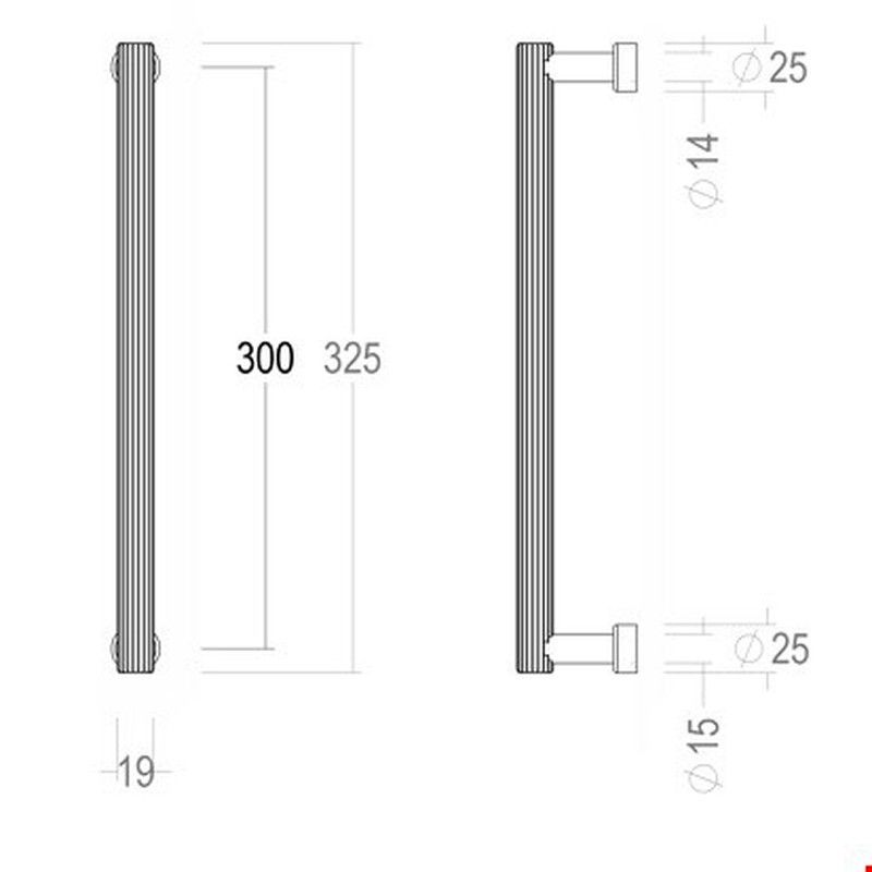 Tirador grafilado ROYAL MA6167 Quincalux 11