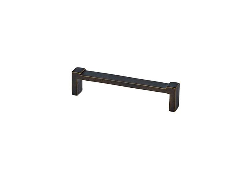 Tirador plano ANVIL de JOLIE en bronce antiguo 1