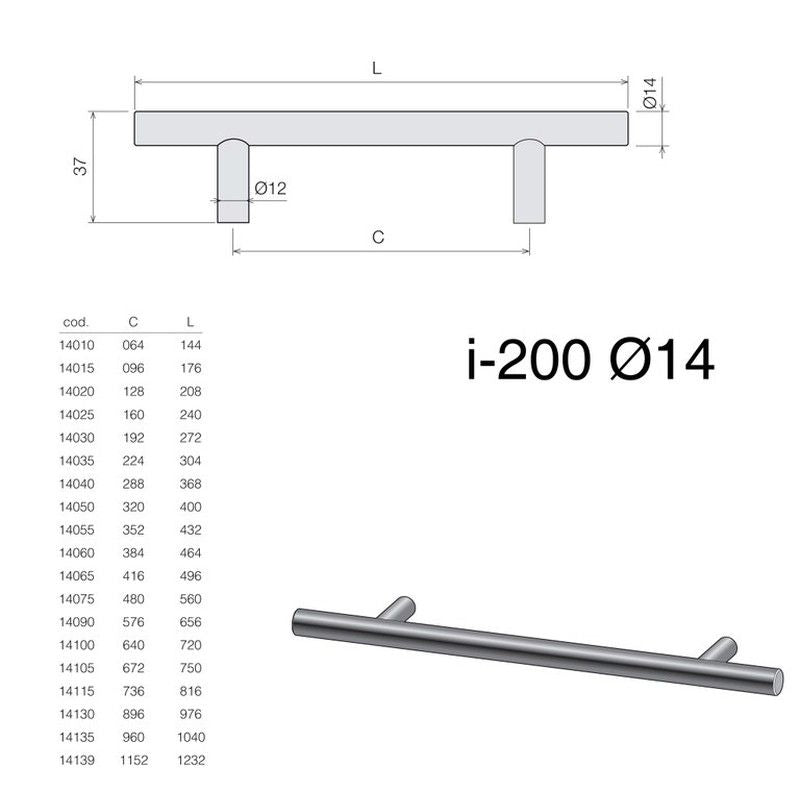 Tirador tubular I200 Didheya A1200 2