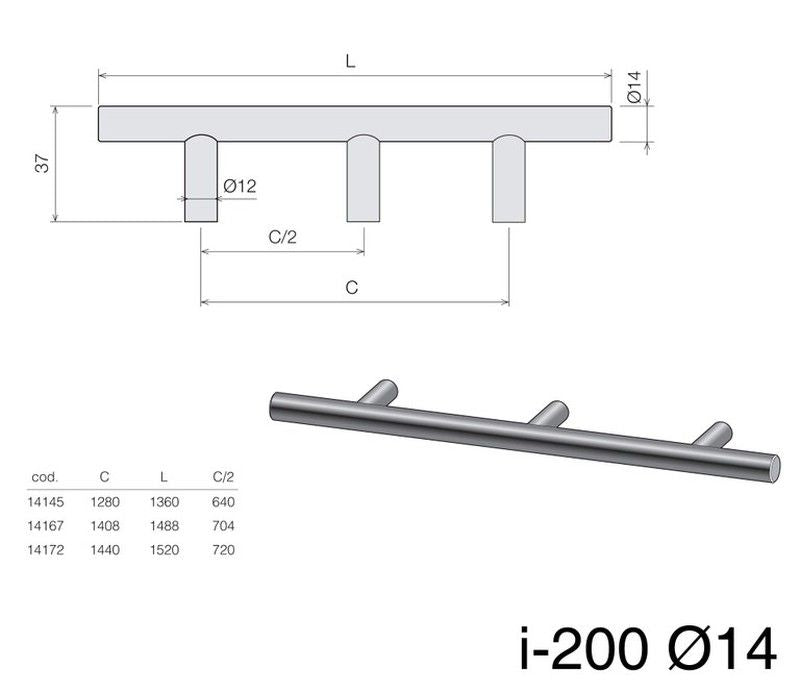 Tirador tubular I200 Didheya A1200 3